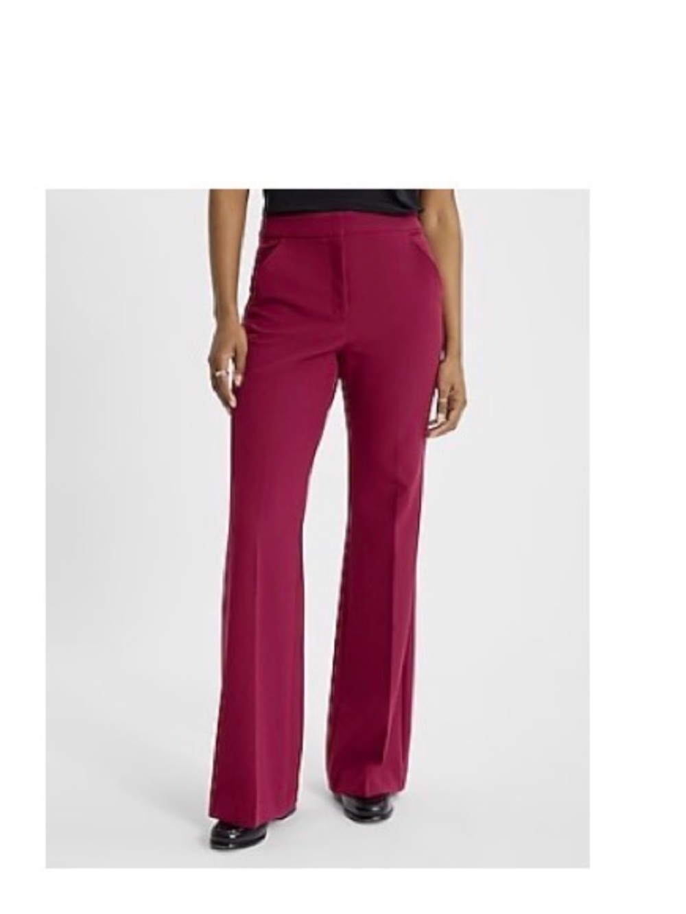 Editor Studio Stretch Twill High Waisted Flare Trouser Size 8 Short